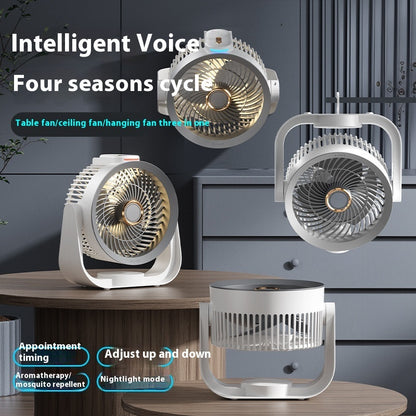 Ventilatore Elettrico USB Ricaricabile da Tavolo con Controllo Intelligente