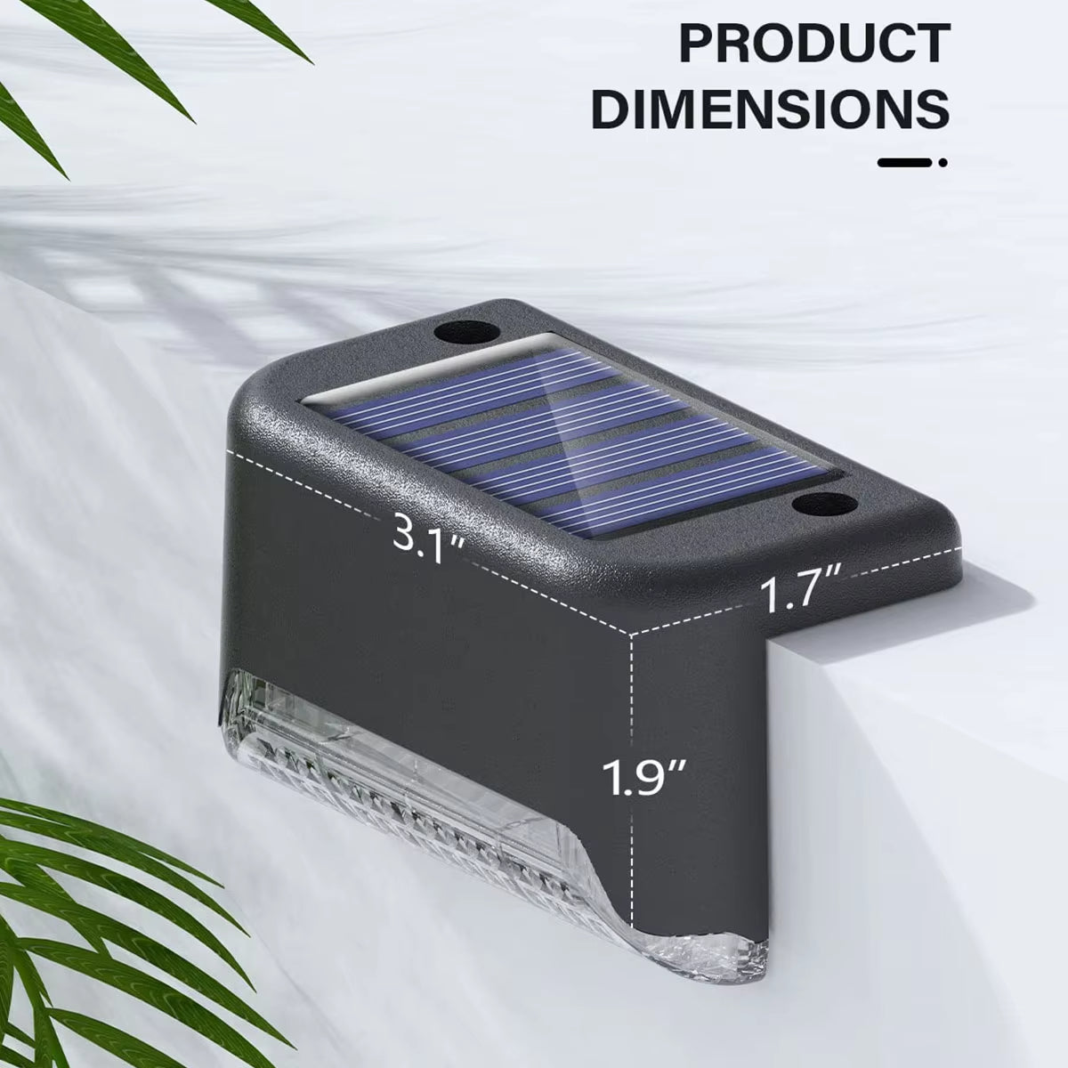 Luci Solari LED per Esterni - Set 4 Pezzi per Scale, Giardino, Patio