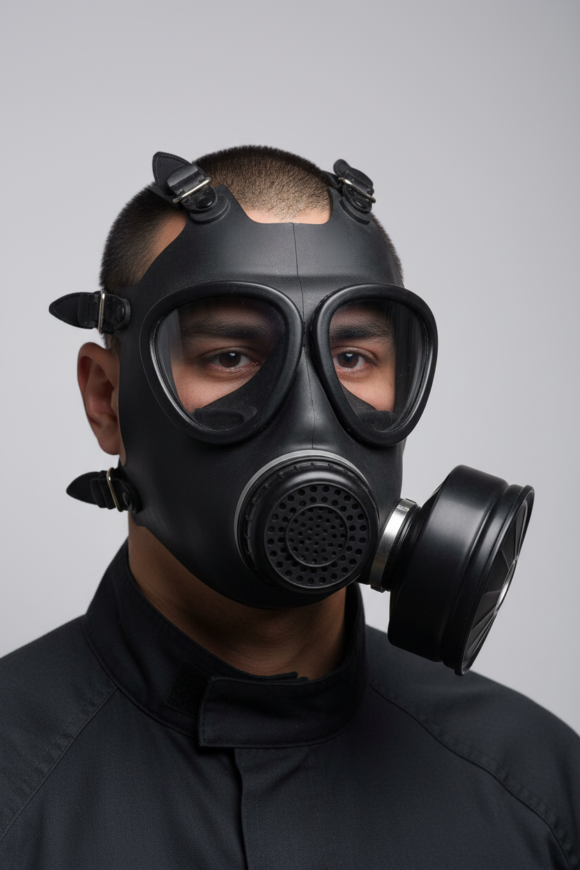 Maschera Antigas Militare FM-05 Professionale - Kit Completo con Filtro a Carbone Attivo