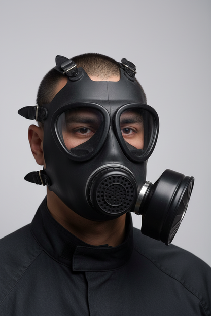 Maschera Antigas Militare FM-05 Professionale - Kit Completo con Filtro a Carbone Attivo