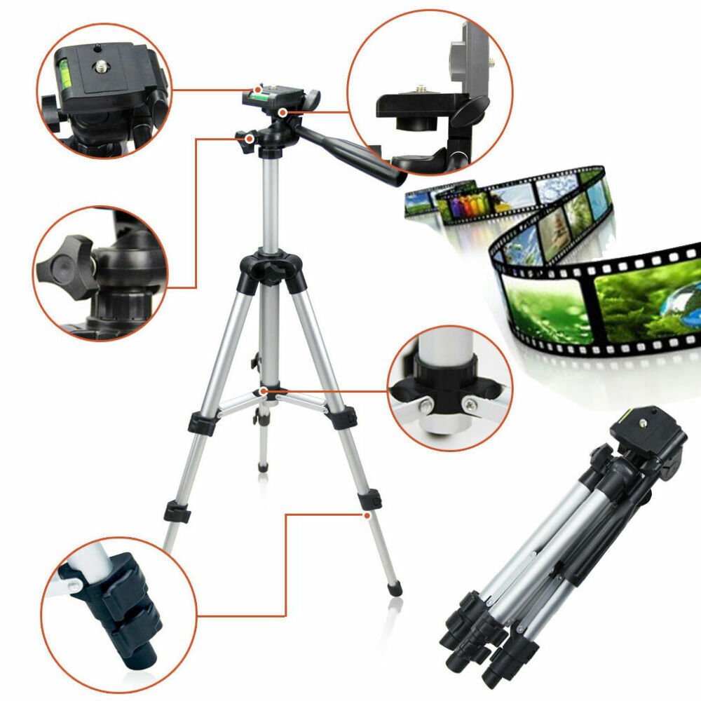 Treppiede Professionale Alluminio 117cm per Smartphone e Fotocamera