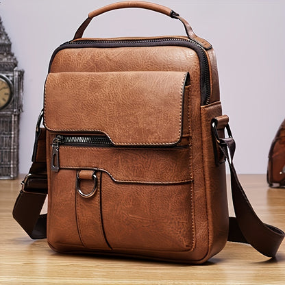 Borsa a Tracolla Uomo in Pelle PU con Porta Carte e Portafoglio