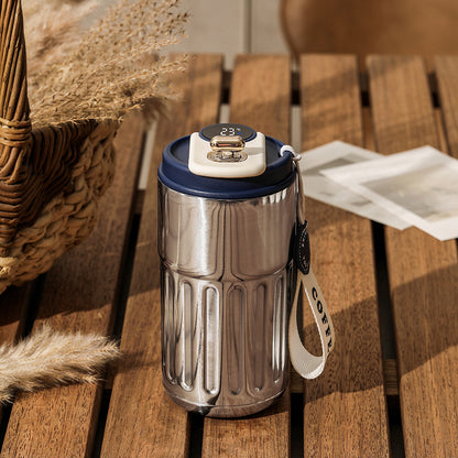 Borraccia Termica Smart Digitale 450ml - Bottiglia Acciaio Inox con Display Temperatura