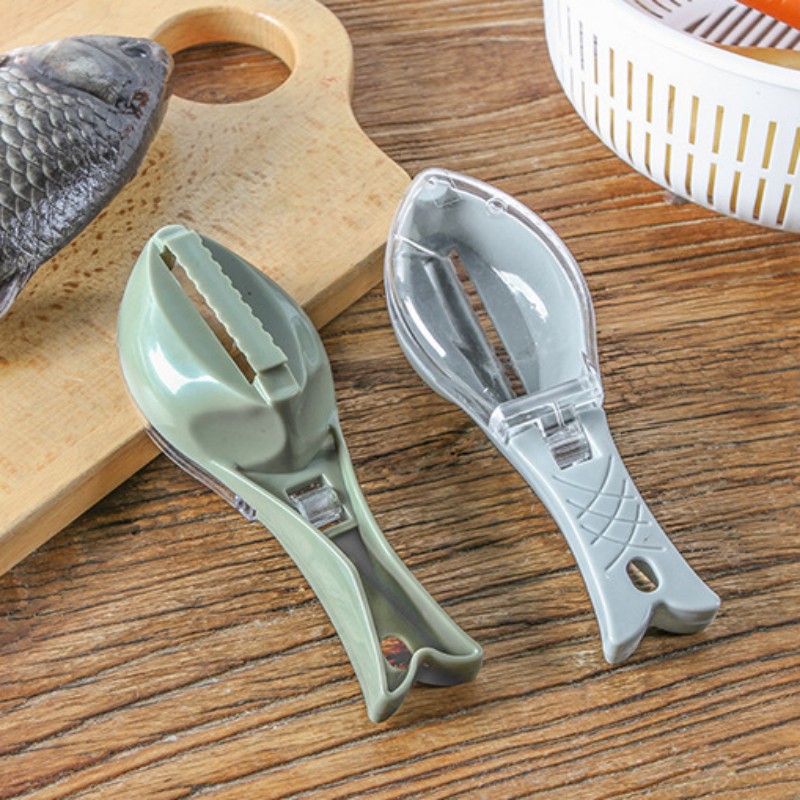 Squamapesce Professionale con Coperchio - Design a Pesce per Cucina