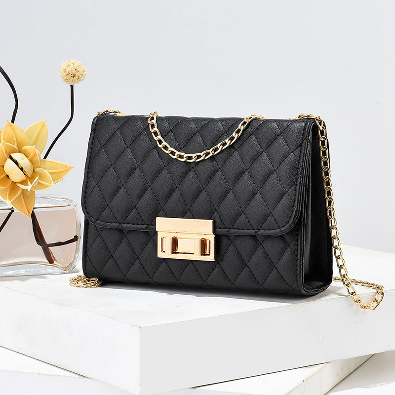 Borsa a Tracolla Trapuntata con Catena - Mini Bag Elegante Donna