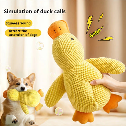 Giocattolo Anatra Peluche per Cani - Anti-Stress con Squeaker