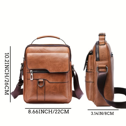 Borsa a Tracolla Uomo in Pelle PU con Porta Carte e Portafoglio