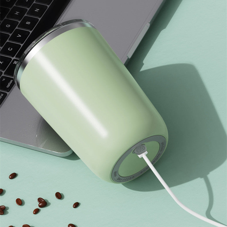 Tazza Termica Automatica | Miscelatore Magnetico USB Type-C, in Acciaio Inox,Ideale per Caffè,Latte e Integratori.