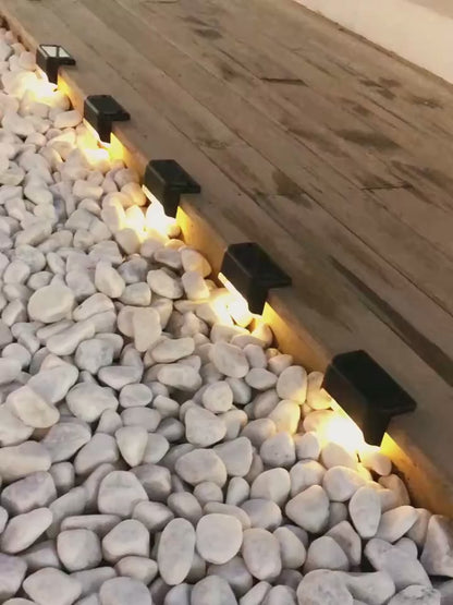 Luci Solari LED per Esterni - Set 4 Pezzi per Scale, Giardino, Patio