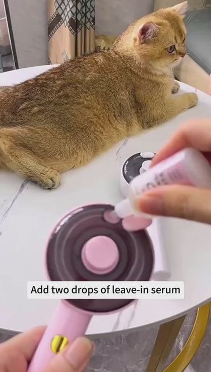 Spazzola Rimuovi Peli Animali con Spray e Sterilizzazione UV - Pettine Massaggio Cani Gatti