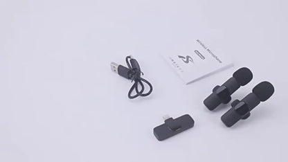 Microfono Wireless Lavalier per iPhone e Android - Audio Professionale