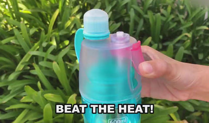 Borraccia Spray Nebulizzatore Sport - Bottiglia Acqua con Vaporizzatore